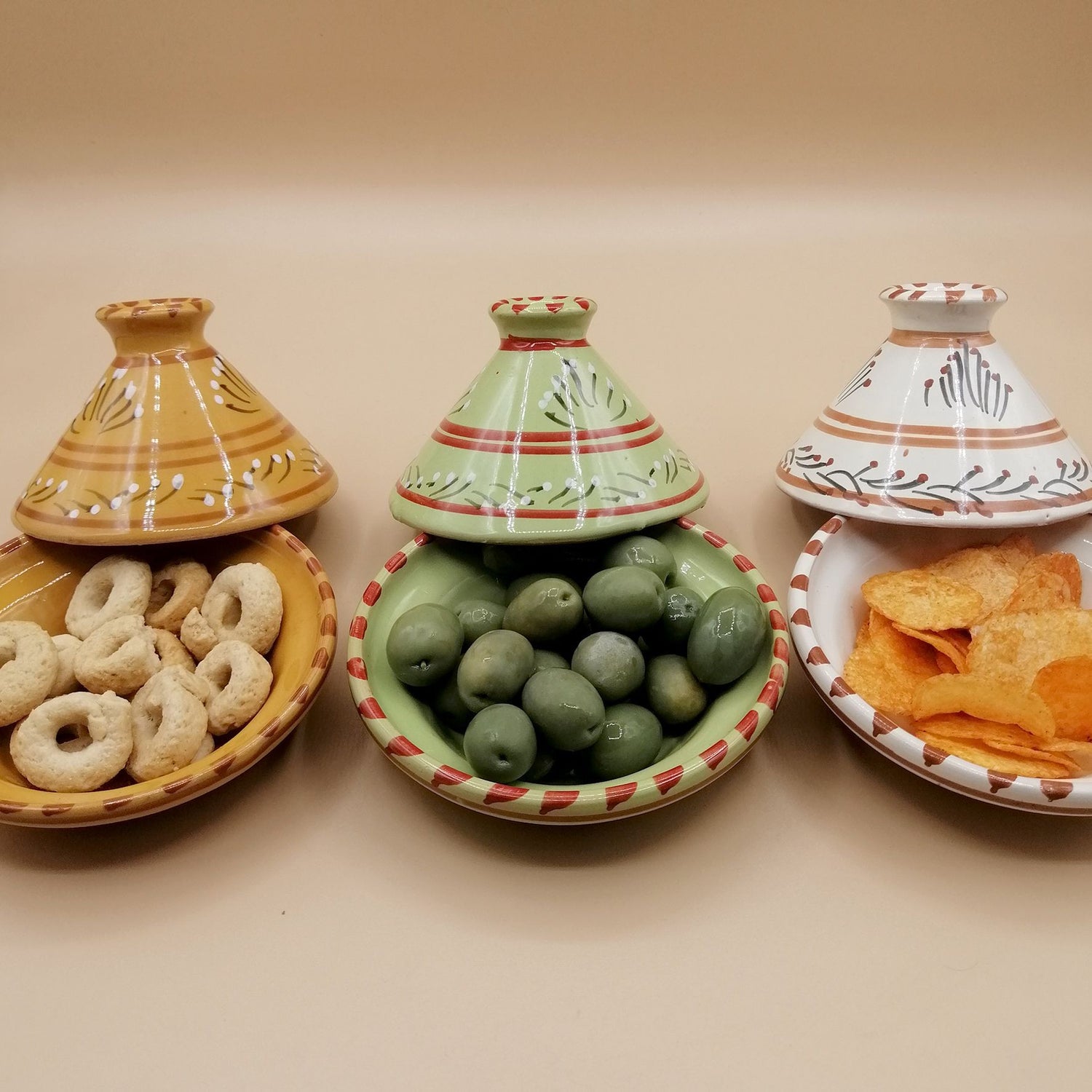 Mini Tajine Etnico Porta Spezie Salse Ceramica Marocchina Tunisina 121
